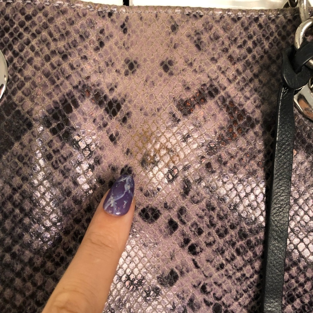 Cynthia Rowley Python Pattern Leather Tote Os - image 2